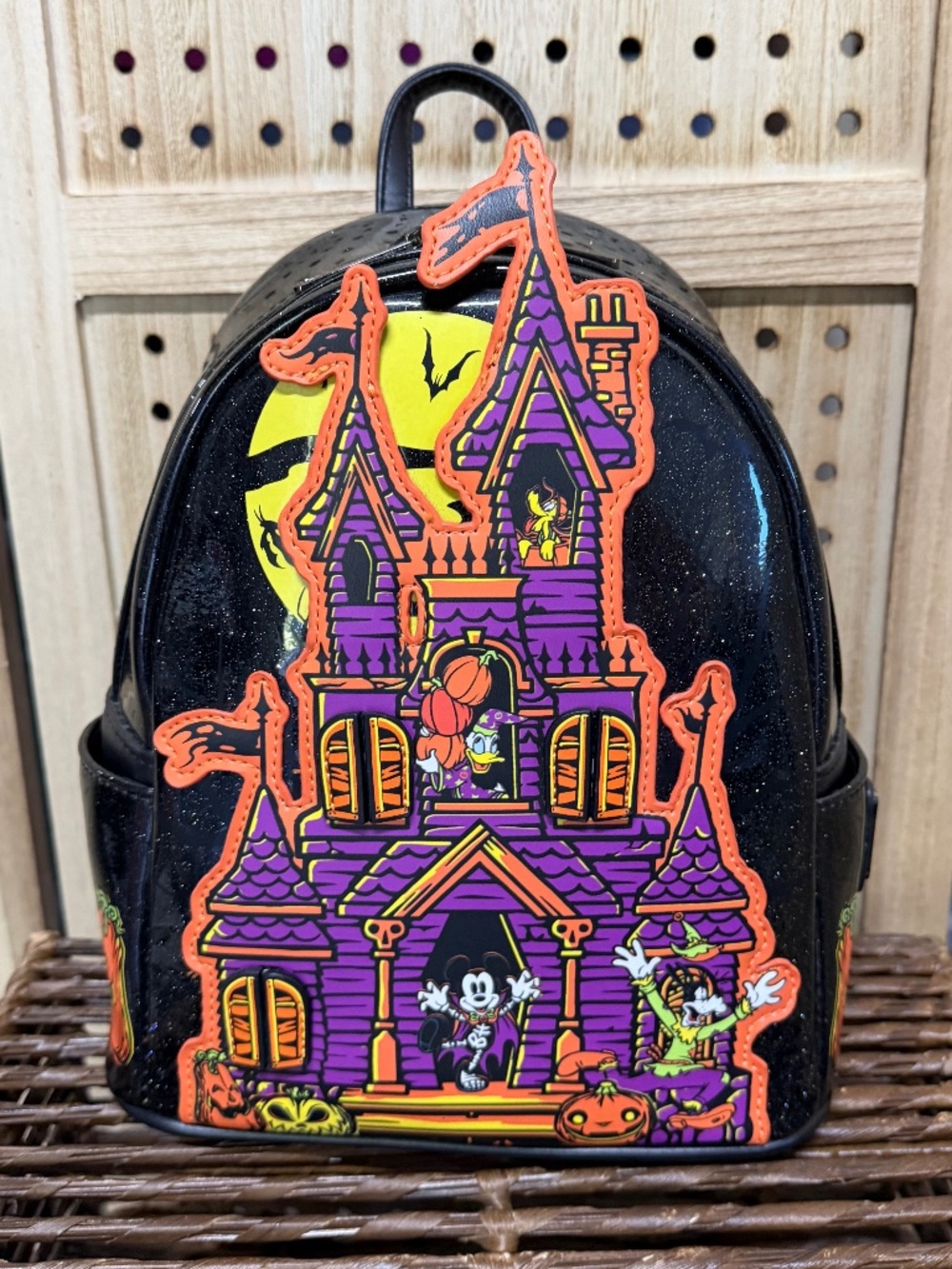 Disney Parks Loungefly Mickey Friends Halloween Haunted House Backpack